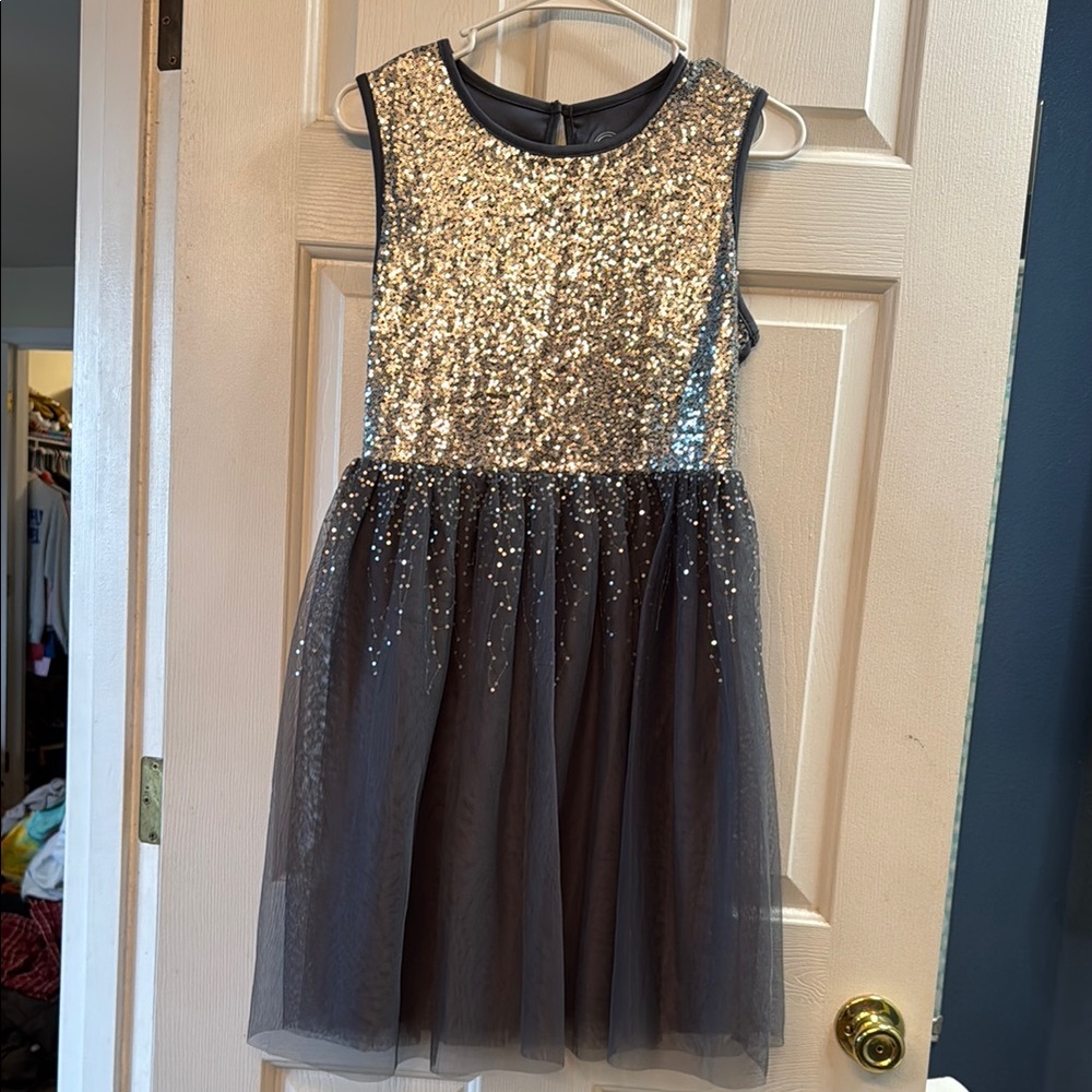 Wonder Nation Silver and Gray Kids Formal Dress